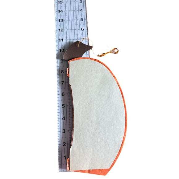 Vintage Honeycomb Paper Pumpkin Halloween Decoration 10" Fold-Out Centerpiece - Picture 4 of 4